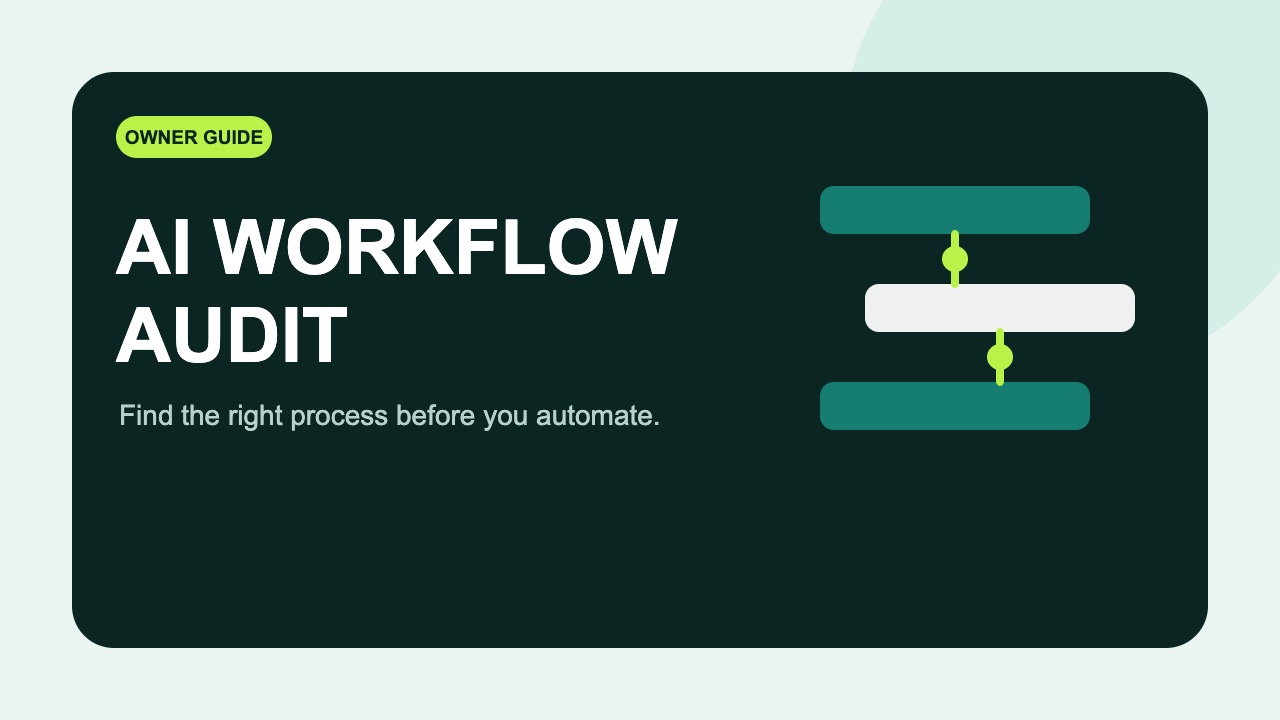 AI workflow audit owner guide