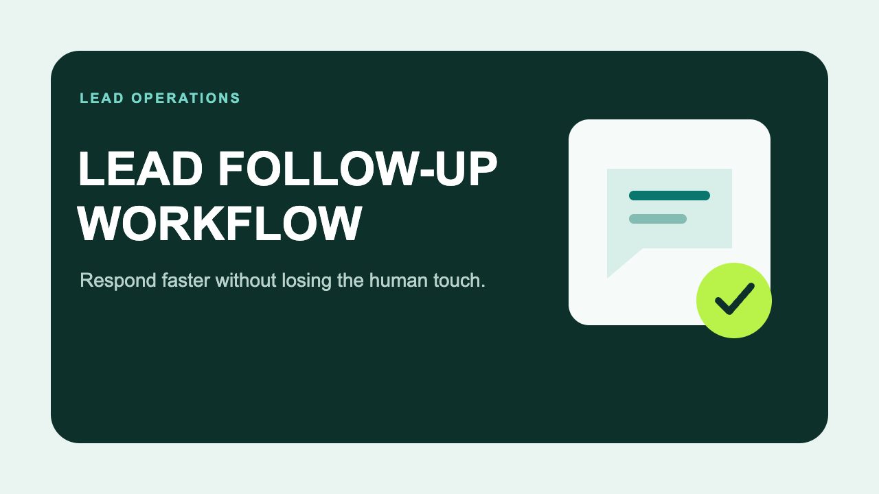 AI lead follow-up workflow guide